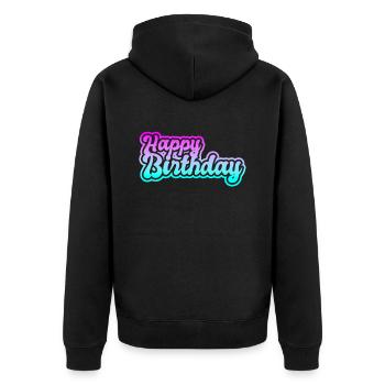 Bon anniversaire - Veste à capuche bio Premium Unisexe - noir - Dos - Nico (187cm)