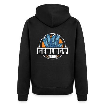 Geology Team Geologist Geology Student Profession - Unisex Premium Organic Zip Hoodie - black - Back - Nico (187cm)