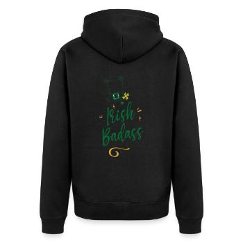 Irlandais Badass Gaélique Irlande Irlandais Irlandais - Veste à capuche bio Premium Unisexe - noir - Dos - Nico (187cm)