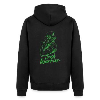 Guerrier irlandais Gaélique Irlandais Irlandais Irlande - Veste à capuche bio Premium Unisexe - noir - Dos - Nico (187cm)