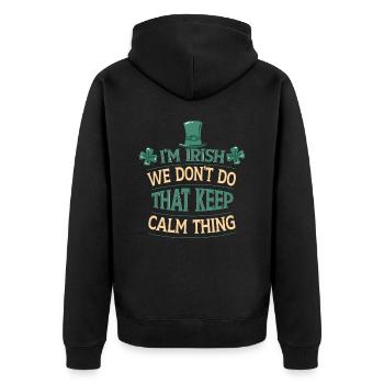 Je suis irlandais Irlandais St. Patrick’s Day Irlande - Veste à capuche bio Premium Unisexe - noir - Dos - Nico (187cm)