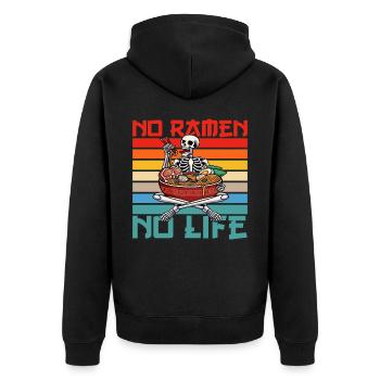 Pas de ramen pas de vie - Veste à capuche bio Premium Unisexe - noir - Dos - Nico (187cm)