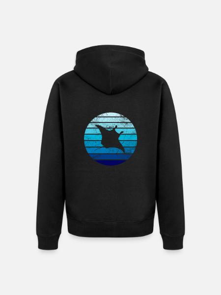 Stingray - Unisex Premium Organic Zip Hoodie - black