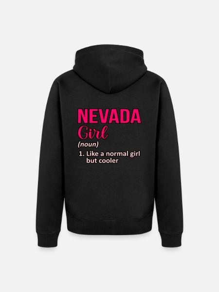 Cooles Nevada mädchen geschenk - Unisex Premium Bio Zip Hoodie - Schwarz