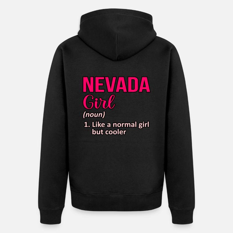 Cadeau de fille Cool Nevada - Veste à capuche bio Premium Unisexe - noir