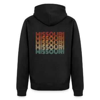 Cadeau de résident du Missouri - Veste à capuche bio Premium Unisexe - noir - Dos - Nico (187cm)
