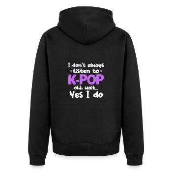 K-Pop - Veste à capuche bio Premium Unisexe - noir - Dos - Nico (187cm)