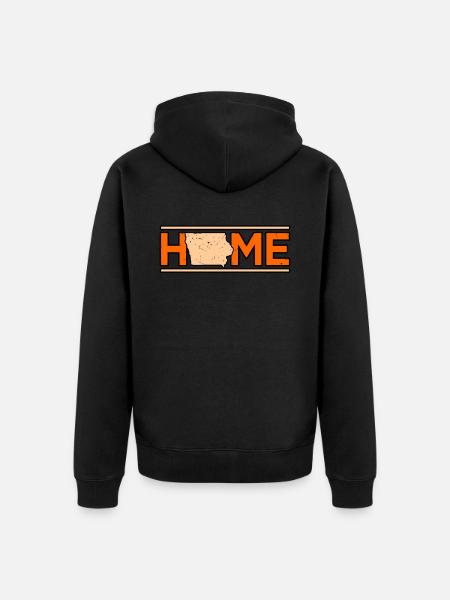 Iowa house gift - Unisex Premium Organic Zip Hoodie - black