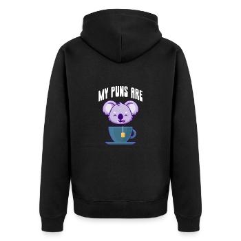 Koala Koala Bear Australie Bear Gift - Veste à capuche bio Premium Unisexe - noir - Dos - Nico (187cm)