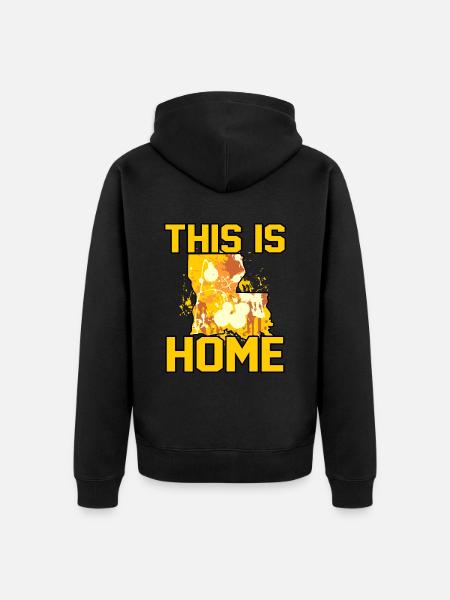 Home Louisiana Gift - Unisex Premium Organic Zip Hoodie - black