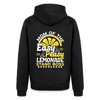 Mère de limonade facile-peasy stand boss citron - Veste à capuche bio Premium Unisexe - noir - Dos - Nico (187cm)