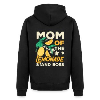 Mère de limonade patronne patronne de citron - Veste à capuche bio Premium Unisexe - noir - Dos - Nico (187cm)