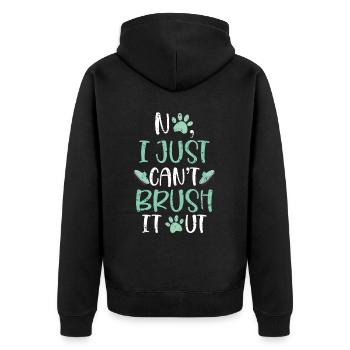 Pet Groomer Animal Stylist Fur Artist Furologist - Unisex Premium Organic Zip Hoodie - black - Back - Nico (187cm)