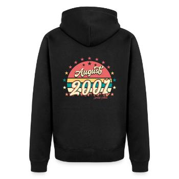 Meilleur mois de naissance Août 2001 - Veste à capuche bio Premium Unisexe - noir - Dos - Nico (187cm)