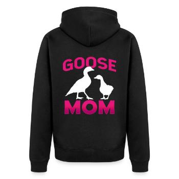 Goose Mother Goose Mother Geese Pet Animal - Unisex Premium Organic Zip Hoodie - black - Back - Nico (187cm)