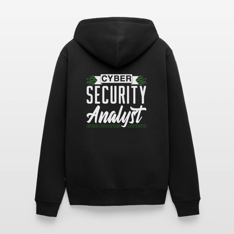 Cybersecurity Analyst Hacker IT Sicherheit Hack Unisex Premium Bio Zip Hoodie