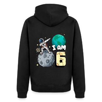 Je suis astronaute de 6 pièces enfant Moon Walker 6. - Veste à capuche bio Premium Unisexe - noir - Dos - Nico (187cm)