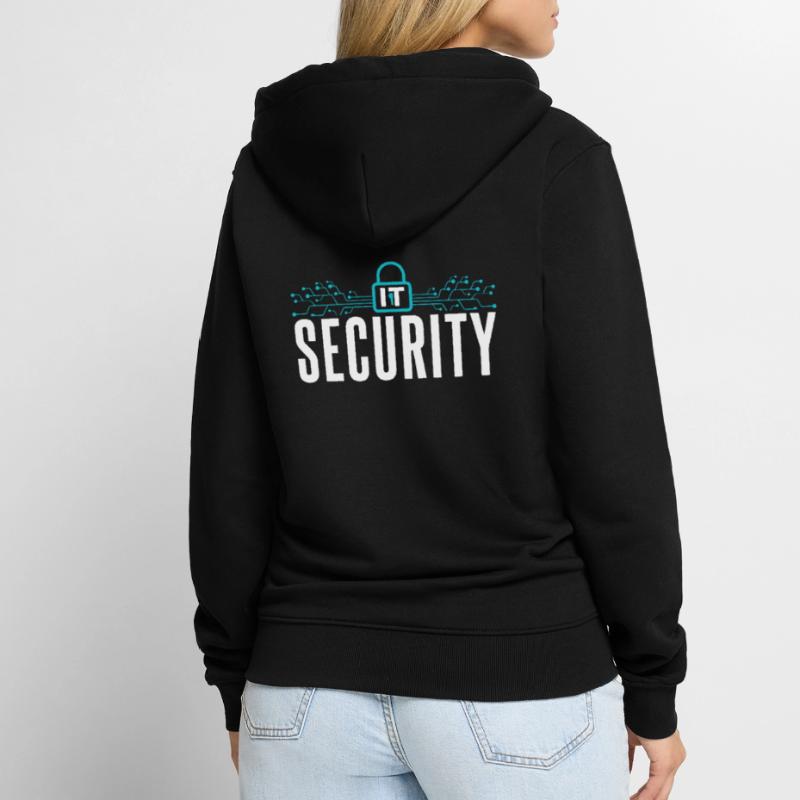 It Security Hack Cybersecurity Hacking Hacker Unisex Premium Organic Zip Hoodie