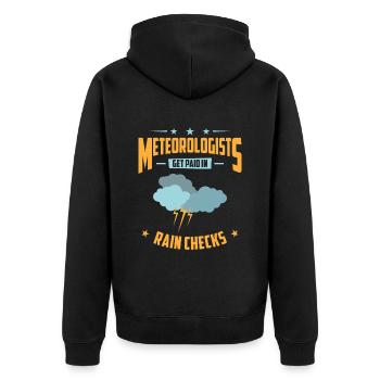 Storm Hunter Tornados Storm Chaser Gift - Unisex Premium Organic Zip Hoodie - black - Back - Nico (187cm)