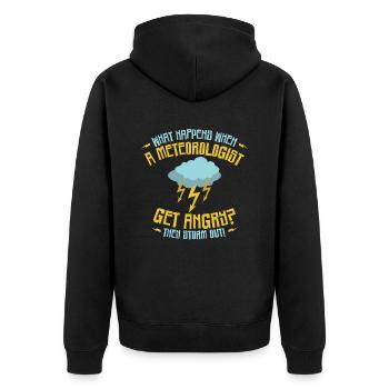 Storm Hunter Tornados Storm Chaser Gift - Unisex Premium Organic Zip Hoodie - black - Back - Nico (187cm)
