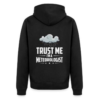 Storm Hunter Tornados Storm Chaser Gift - Unisex Premium Organic Zip Hoodie - black - Back - Nico (187cm)