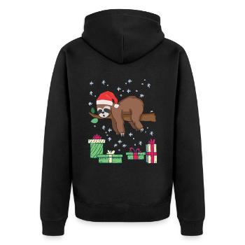Paresseux de Noël - Veste à capuche bio Premium Unisexe - noir - Dos - Nico (187cm)