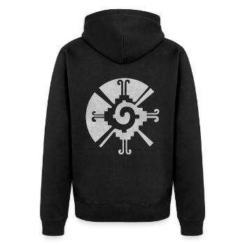 Hunab Ku Ometeotl Aztèque Yucatèque Maya Maya Inca - Veste à capuche bio Premium Unisexe - noir - Dos - Nico (187cm)