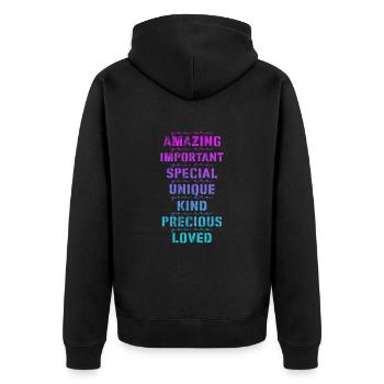 Motivation Motiver Carrière Dire Cadeau - Veste à capuche bio Premium Unisexe - noir - Dos - Nico (187cm)