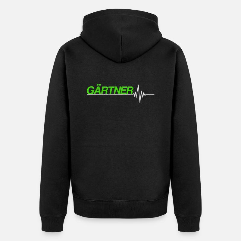 Gärtner - Unisex Premium Bio Zip Hoodie - Schwarz