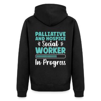 Travailleur en soins palliatifs en cours - Veste à capuche bio Premium Unisexe - noir - Dos - Nico (187cm)