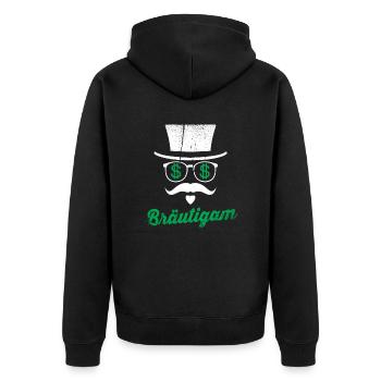 Für Mama Hund Baby Beste Mama Pfote Liebhaber - Unisex Premium Bio Zip Hoodie - Schwarz - Hinten - Nico (187cm)