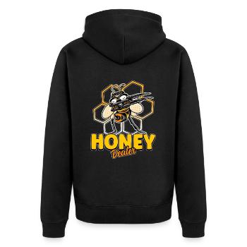 Marchand de miel Apiculteur Abeille Murmure Abeilles Abeilles Abeilles Abeille - Veste à capuche bio Premium Unisexe - noir - Dos - Nico (187cm)