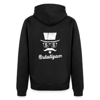 Für Mama Hund Baby Beste Mama Pfote Liebhaber - Unisex Premium Bio Zip Hoodie - Schwarz - Hinten - Nico (187cm)