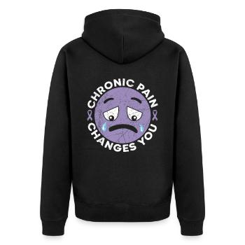 La douleur chronique change vous Lupus Conscience Lupus - Veste à capuche bio Premium Unisexe - noir - Dos - Nico (187cm)