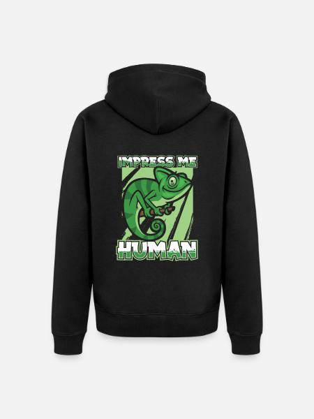Chameleon Chamäleon - Unisex Premium Organic Zip Hoodie - black