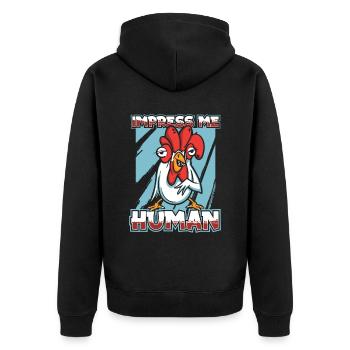 Agriculteur de ferme de poulet Agriculteur Éleveur de poulet - Veste à capuche bio Premium Unisexe - noir - Dos - Nico (187cm)