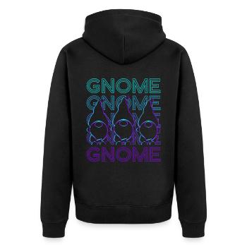 Gnome Elfe Nain Rétro - Veste à capuche bio Premium Unisexe - noir - Dos - Nico (187cm)