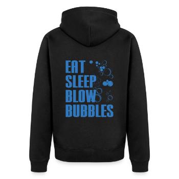 Food Sleep Bubbles Bubble Aquarium Lovers - Unisex Premium Organic Zip Hoodie - black - Back - Nico (187cm)