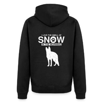 Design German Shepherd Police Design - Unisex Premium Organic Zip Hoodie - black - Back - Nico (187cm)