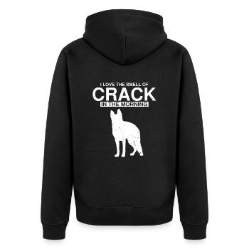 Design German Shepherd Police Design - Unisex Premium Organic Zip Hoodie - black - Back - Nico (187cm)
