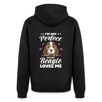Dog saying Beagle design pour les amoureux des chiens - Veste à capuche bio Premium Unisexe - noir - Dos - Nico (187cm)