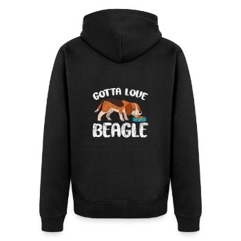 Beagle - Veste à capuche bio Premium Unisexe - noir - Dos - Nico (187cm)