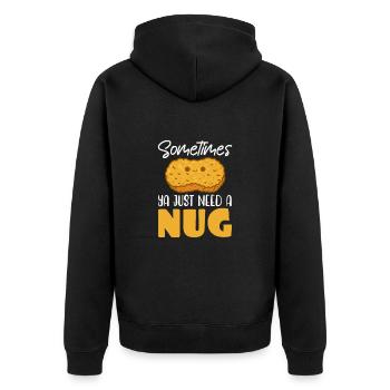 Poulet Volaille Poulet Nuggets Cadeau - Veste à capuche bio Premium Unisexe - noir - Dos - Nico (187cm)
