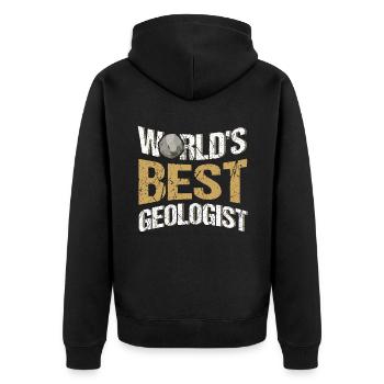 Le meilleur géologue du monde Chasse aux roches - Veste à capuche bio Premium Unisexe - noir - Dos - Nico (187cm)