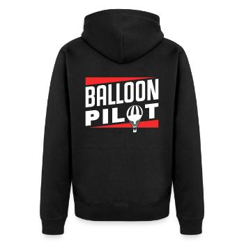 Balloon Pilot Flight Balloonist Hot Air Balloon - Unisex Premium Organic Zip Hoodie - black - Back - Nico (187cm)
