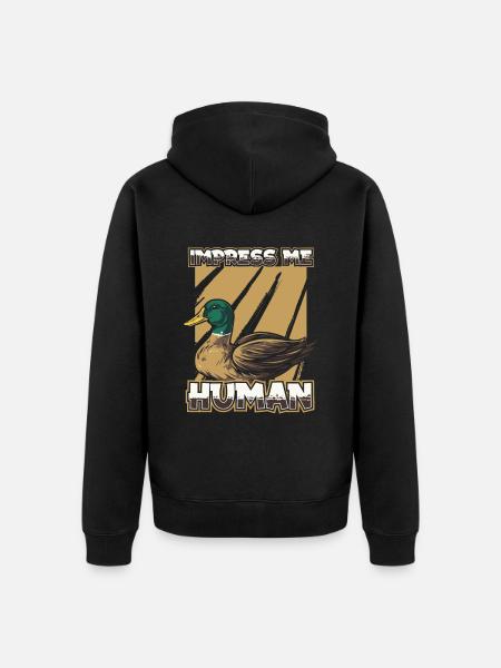 Ente - Unisex Premium Bio Zip Hoodie - Schwarz