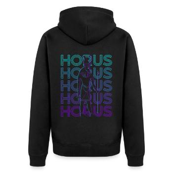 Œil d’Horus Dieu égyptien Egypte ancienne Retr - Veste à capuche bio Premium Unisexe - noir - Dos - Nico (187cm)
