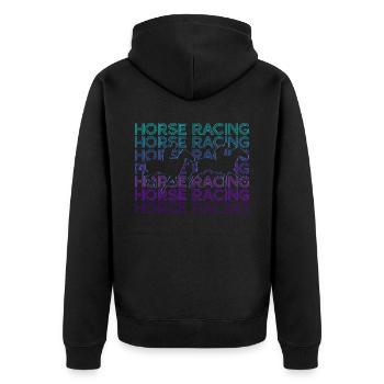 Courses de chevaux Sports équestres Cavaliers Équitation - Veste à capuche bio Premium Unisexe - noir - Dos - Nico (187cm)