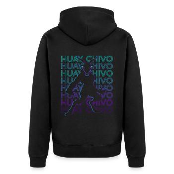 Huay Chivo Maya Beast Maya Mythology Retro - Unisex Premium Organic Zip Hoodie - black - Back - Nico (187cm)