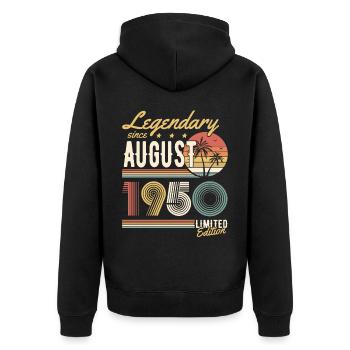 Légendaire depuis août 1950 Edition Limitée - Veste à capuche bio Premium Unisexe - noir - Dos - Nico (187cm)